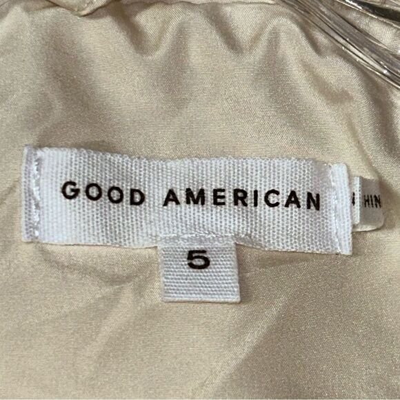 Good American Faux Shearling Cocoon Hooded Puffer Coat - Picture 7 of 12